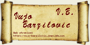 Vujo Barzilović vizit kartica